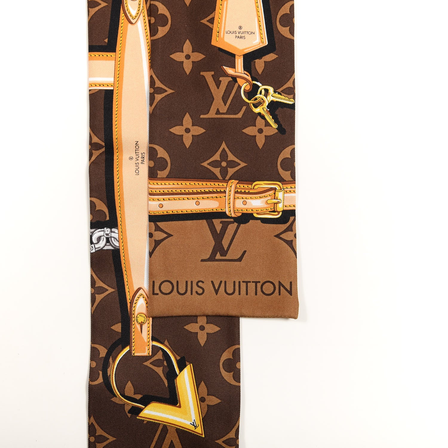 Louis Vuitton Silk Monogram Confidential Bandeau Brown 2 of 4