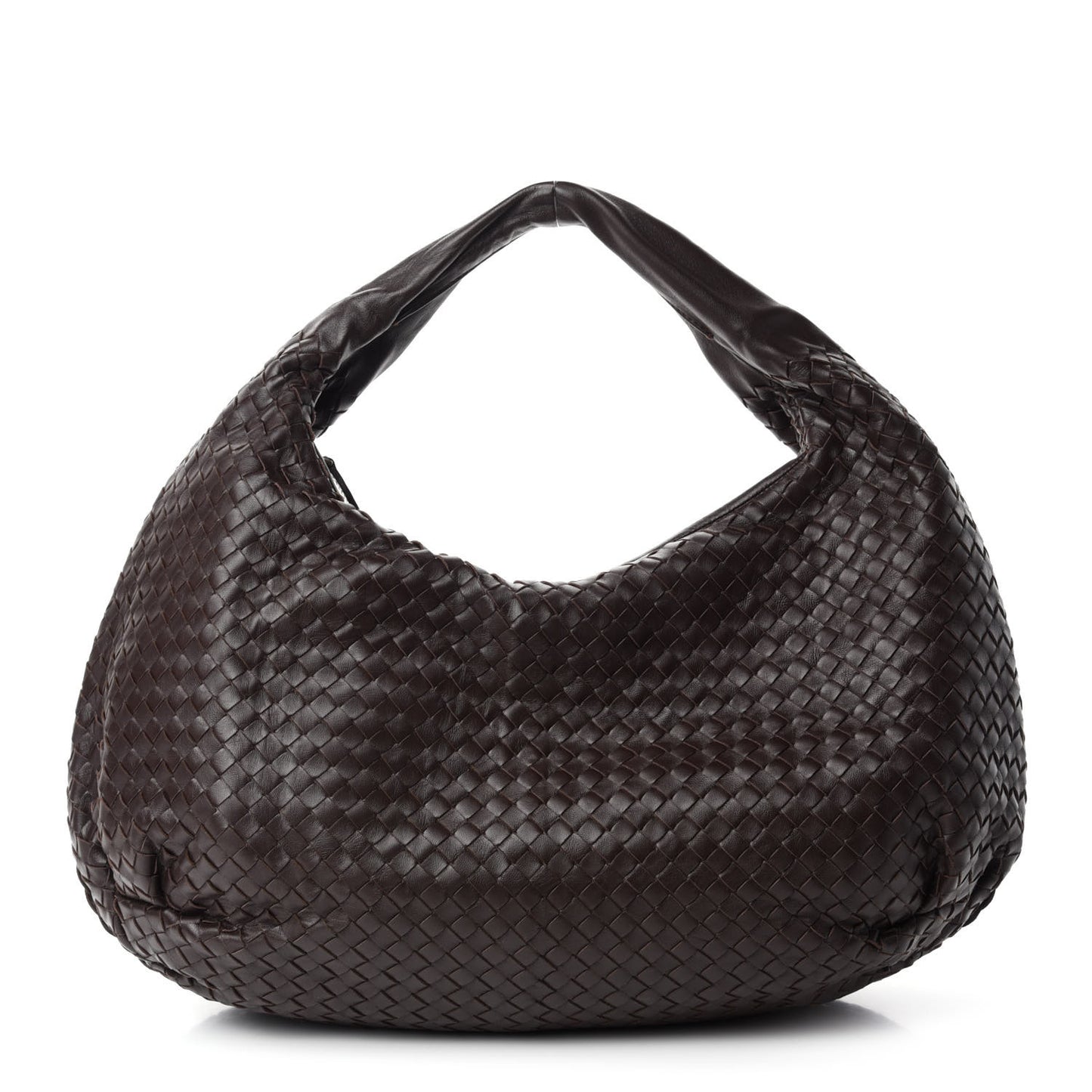 Nappa Intrecciato Large Belly Veneta Hobo Ebano