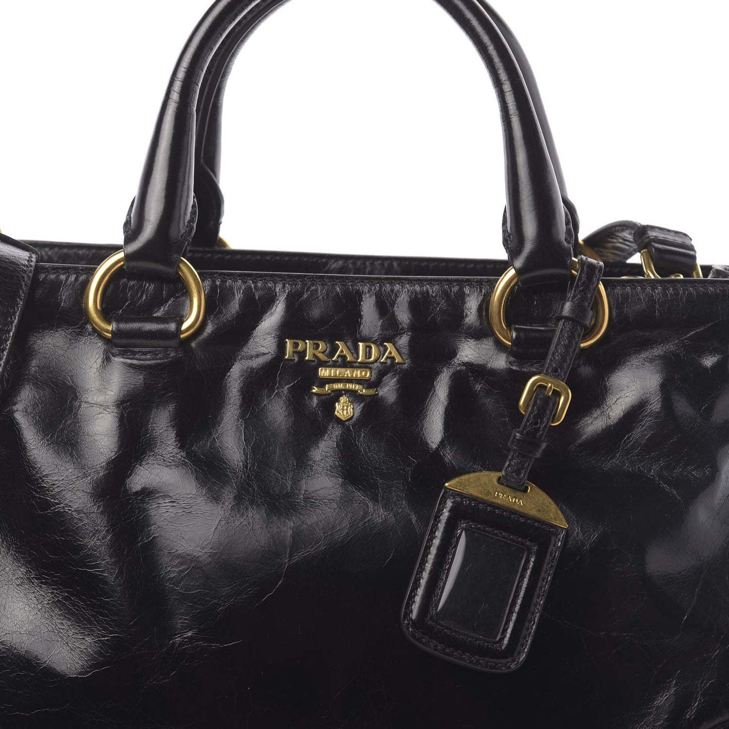 Vitello Shine Tote Black