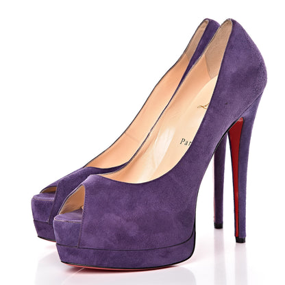Christian Louboutin Suede Palais Royal 140 Pumps 39 Iris 3 of 9