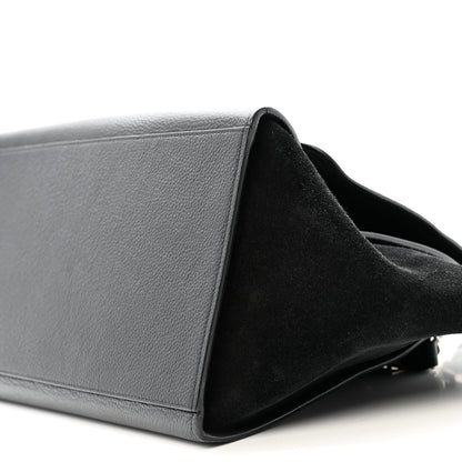 Celine Drummed Calfskin Suede Medium Trapeze Black 9 of 15