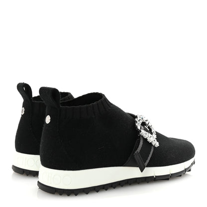 Jimmy Choo Knit Crystal Cheri Oakland Sneaker 37 Black 5 of 10