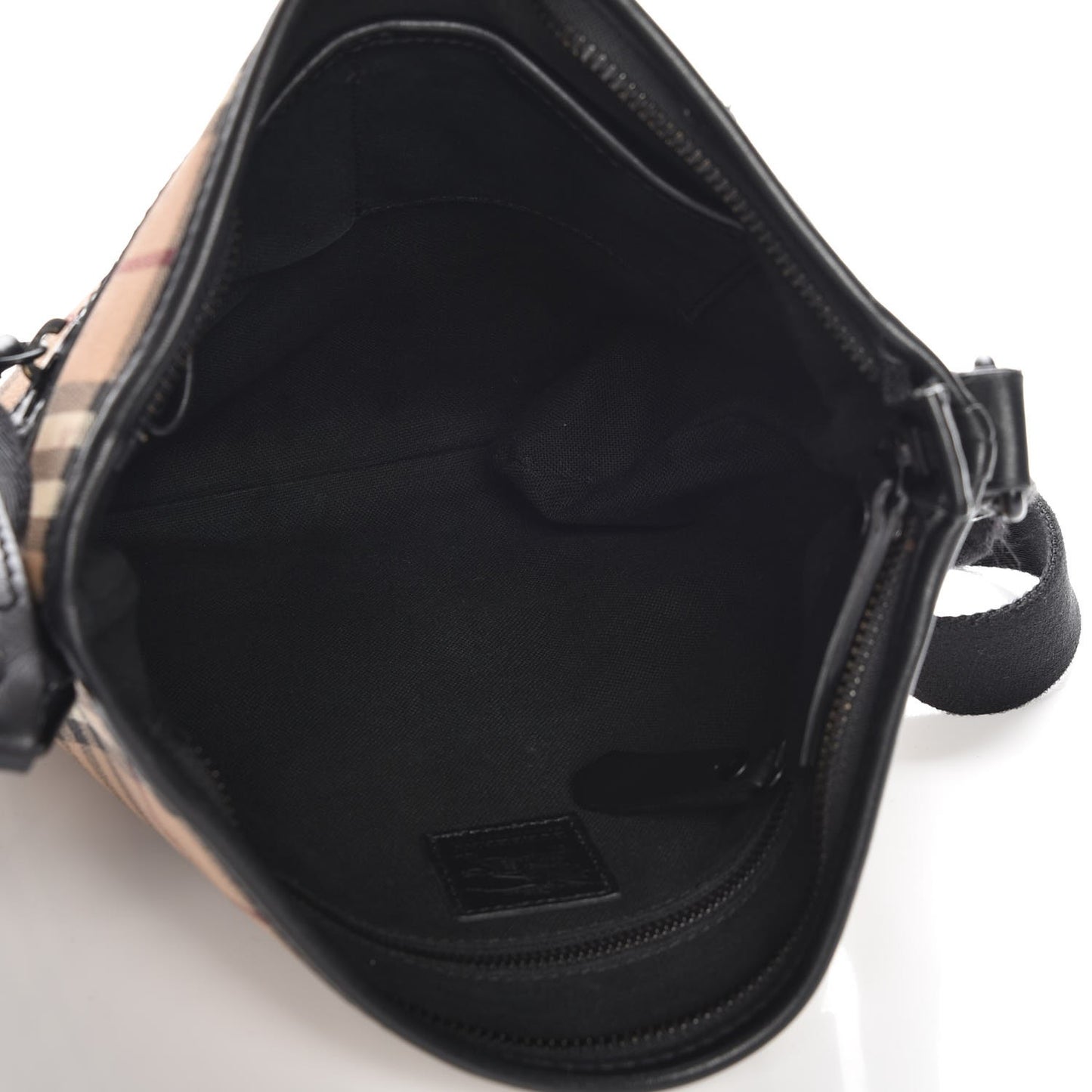 Haymarket Check Crossbody Bag Black