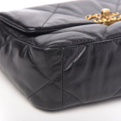 Chanel Goatskin Quilted Medium 19 Flap Black 8 of 10
