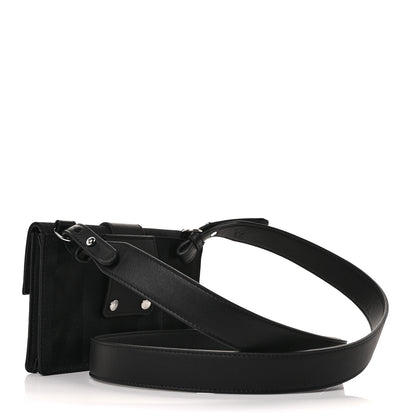 Fendi Recycled Nylon Vitello Grace Light Pequin Baguette Belt Pouch Black 2 of 7