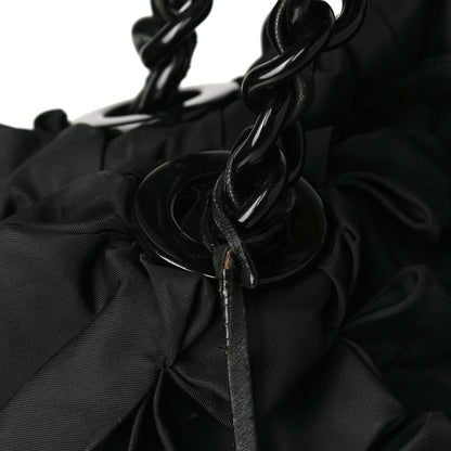 Prada Tessuto Nylon Origami Pleated Tote Black 10 of 14