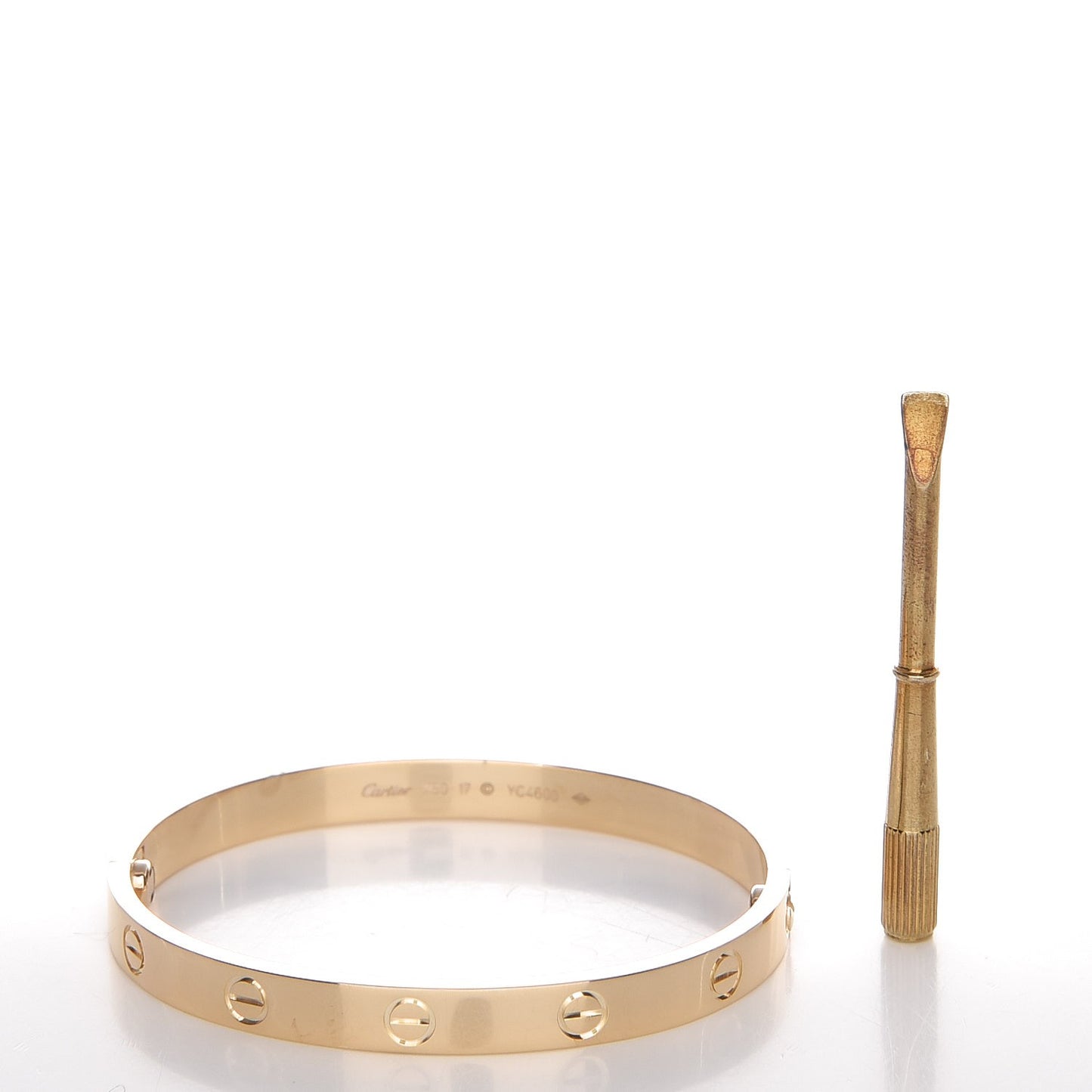 18K Yellow Gold LOVE Bracelet 17