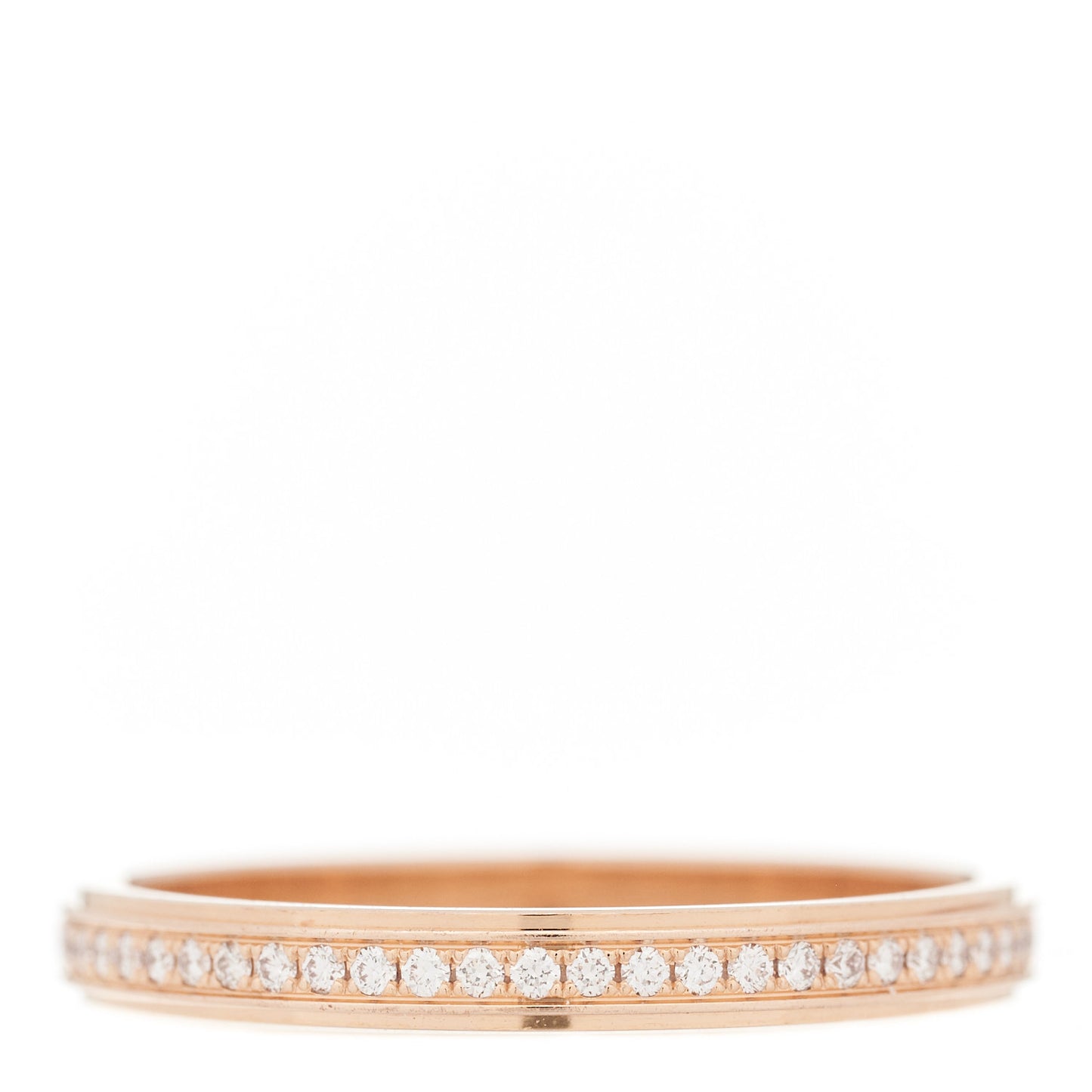 18K Pink Gold Diamond 2.3mm D'Amour Wedding Band Ring 52 6