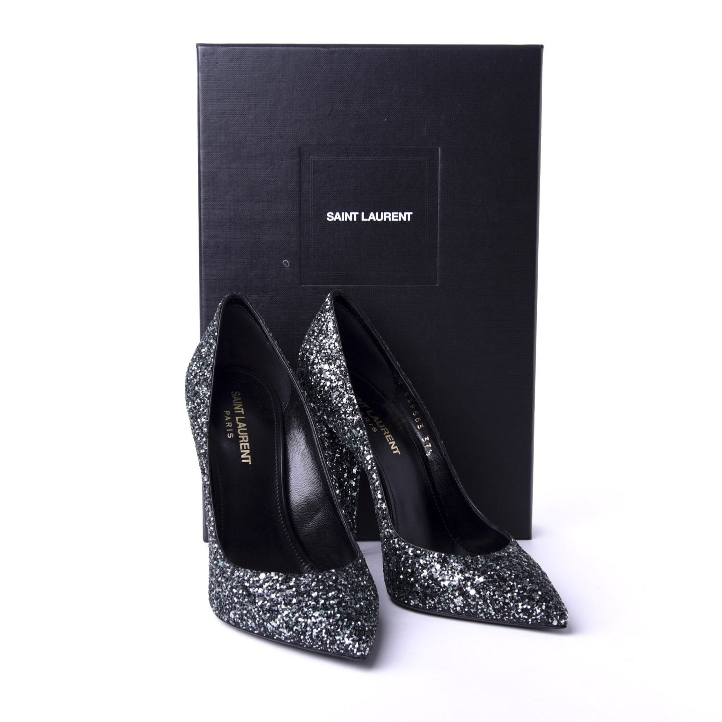 Calfskin Glitter Era Pump 37.5 Black