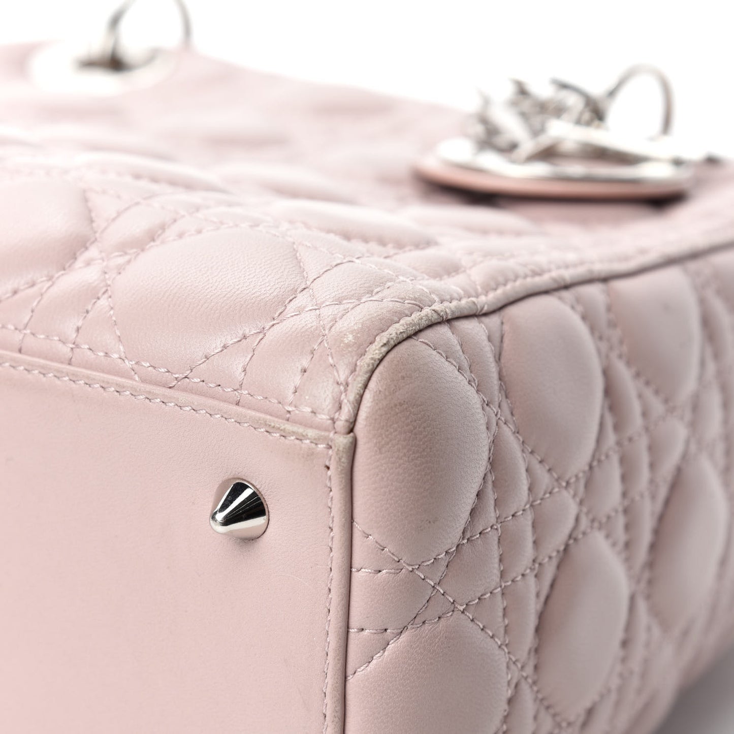 Lambskin Cannage Medium Lady Dior Light Pink