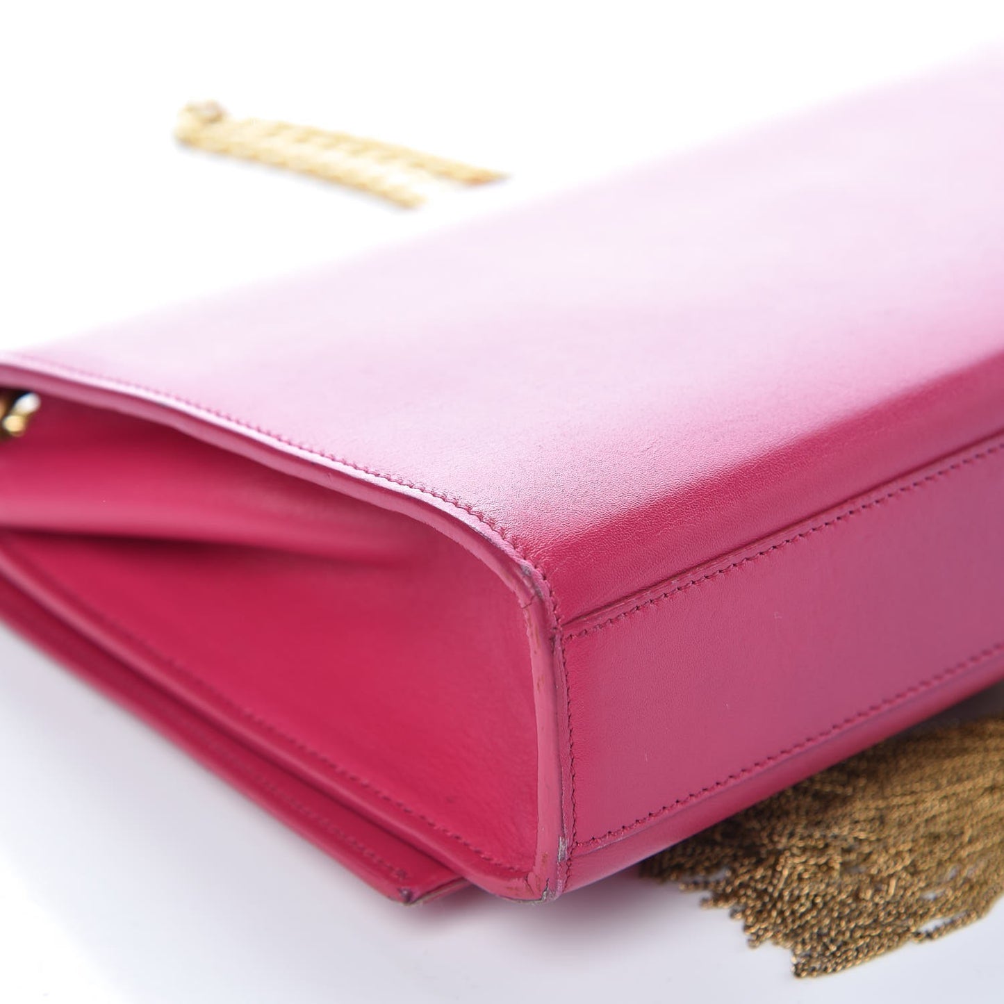 Smooth Calfskin Medium Classic Monogram Kate Tassel Satchel Fuchsia