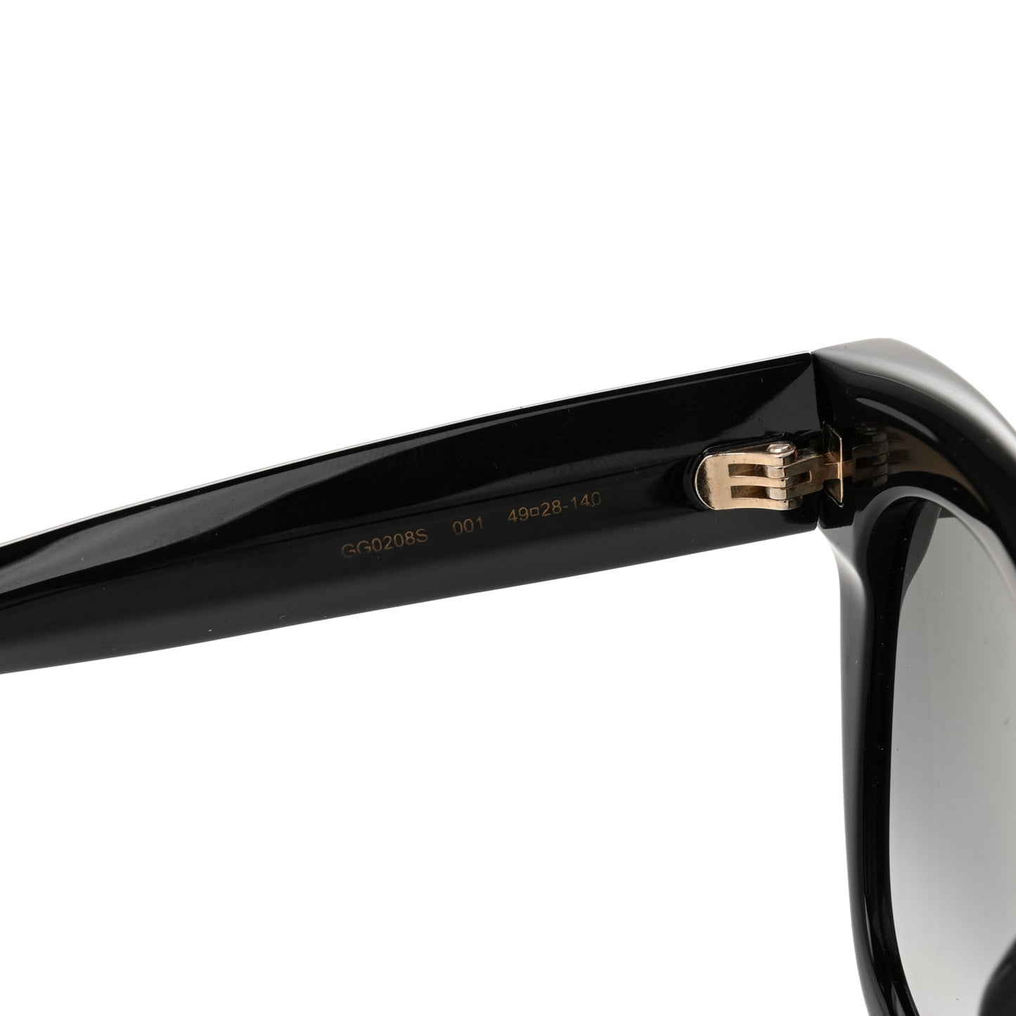 Acetate Crystal Star Round Frame Sunglasses GG0208S Black