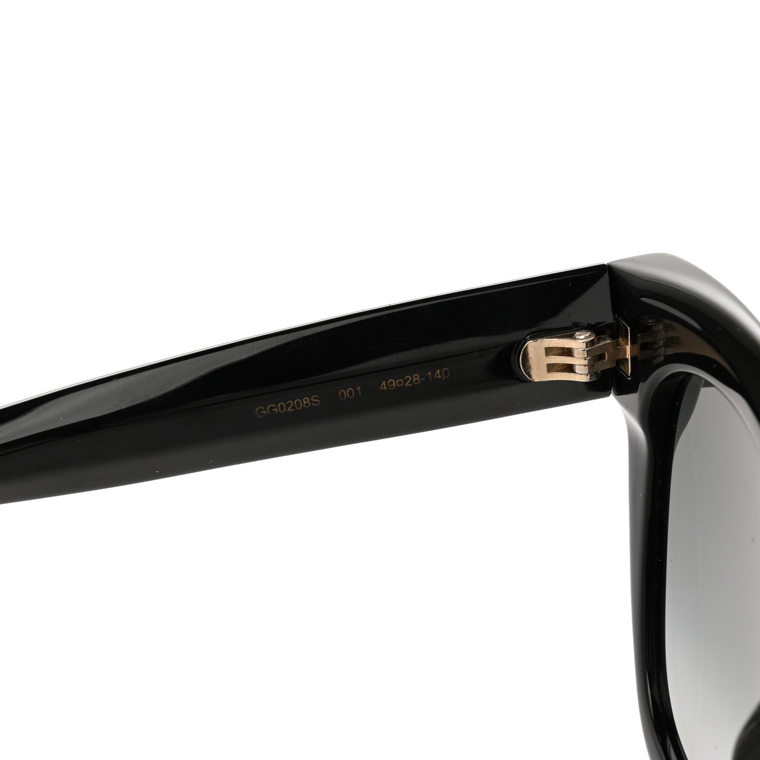 Gucci Acetate Crystal Star Round Frame Sunglasses GG0208S Black 5 of 8