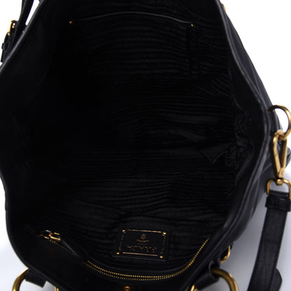 Prada Tessuto Nylon Soft Calf Tote Black 5 of 10