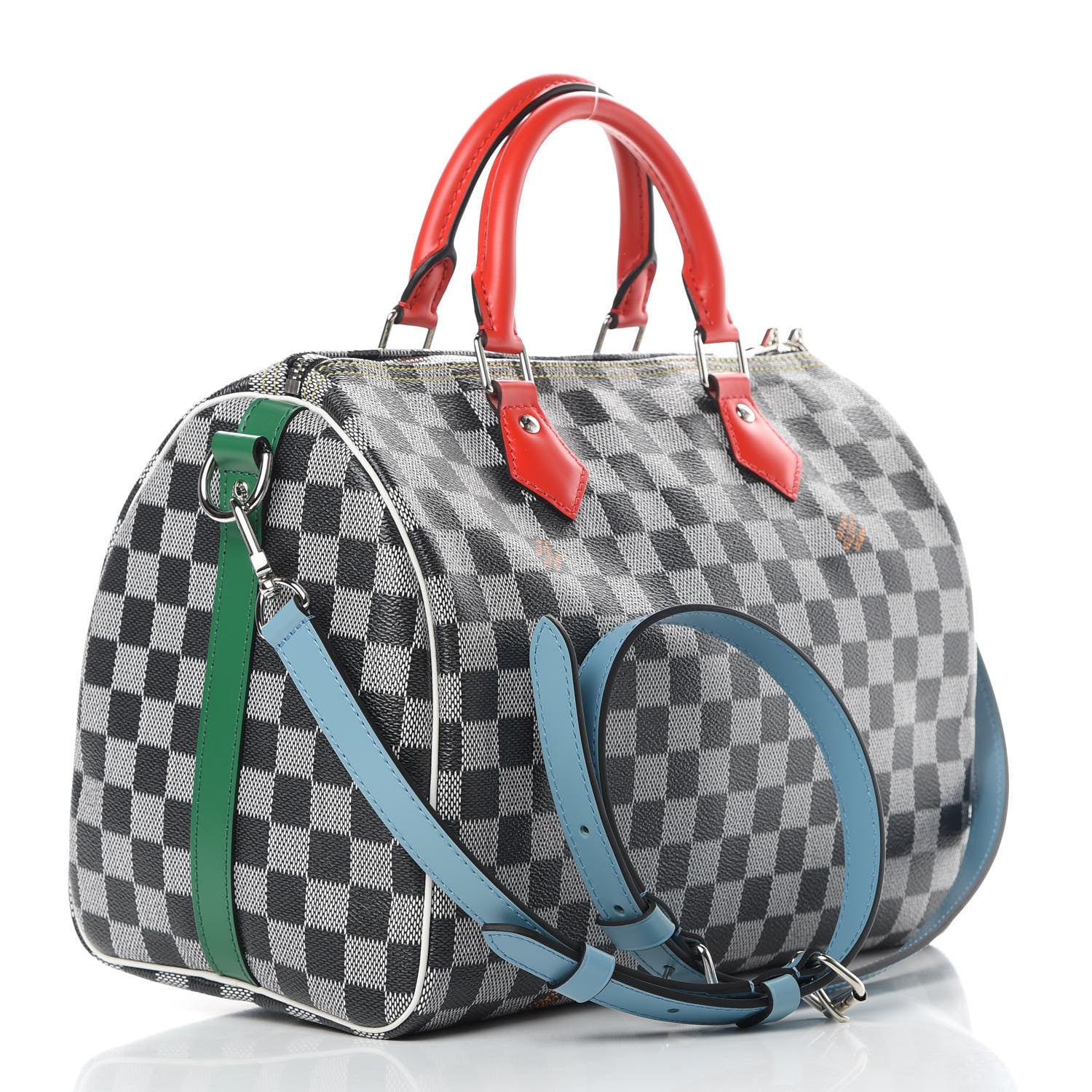 Louis Vuitton Damier Speedy Bandouliere 30 Black White 3 of 10