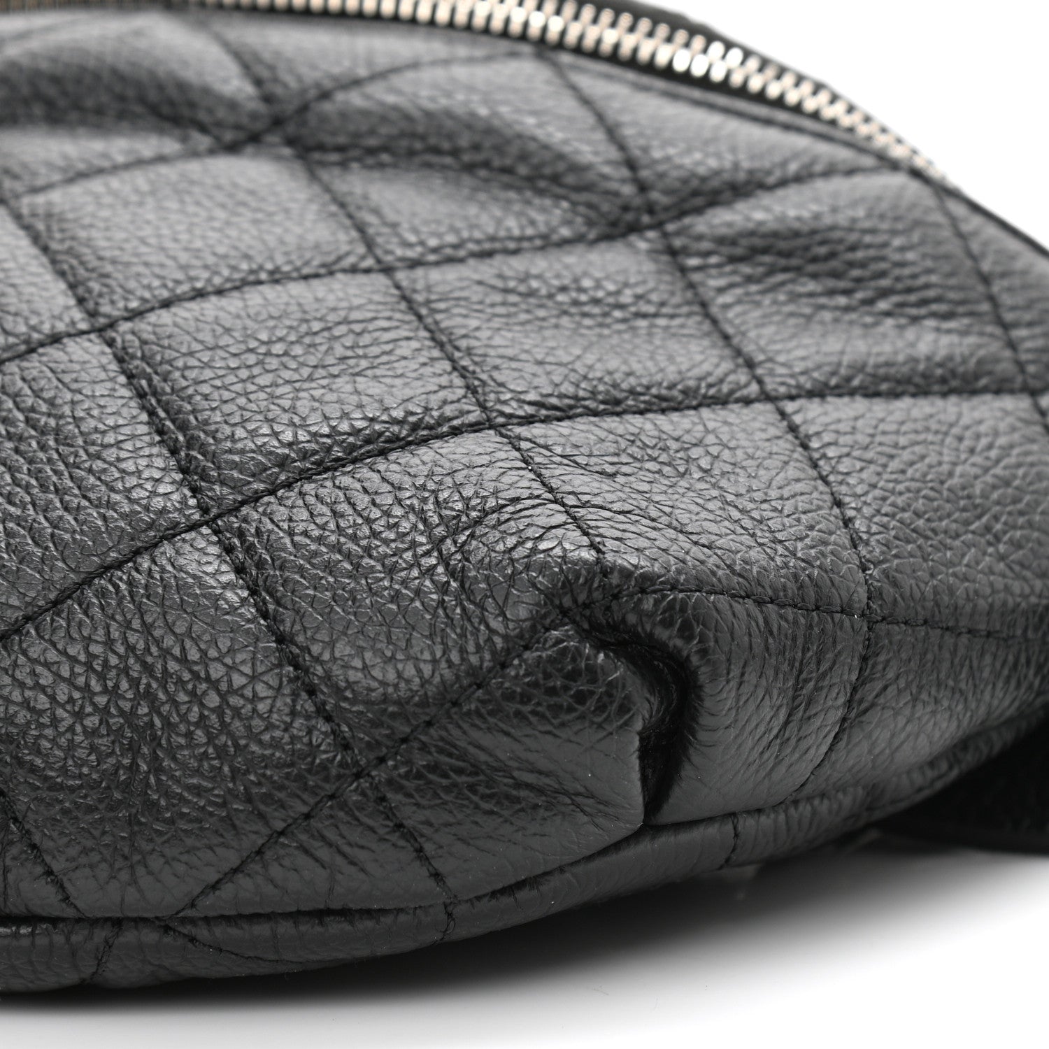 Chanel Grained Calfskin Quilted Waist Belt Bag Black 10 of 10