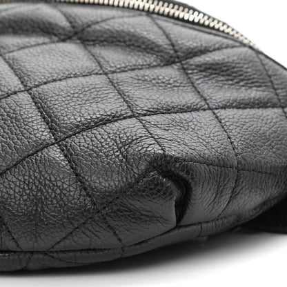Chanel Grained Calfskin Quilted Waist Belt Bag Black 10 of 10