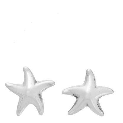 Tiffany Sterling Silver 12mm Elsa Peretti Starfish Earrings 1 of 4