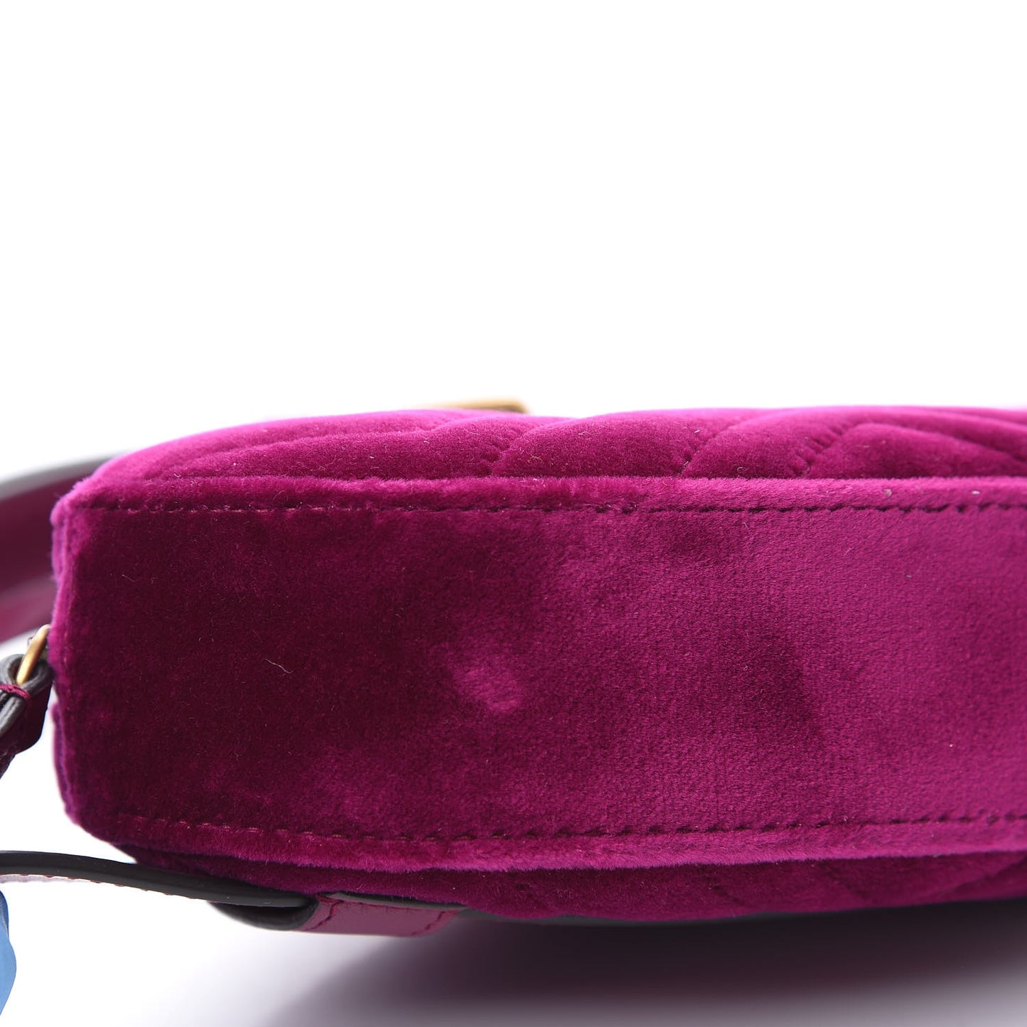 Velvet Matelasse GG Marmont Belt Bag 85 34 Fuchsia Violet Cyclamen