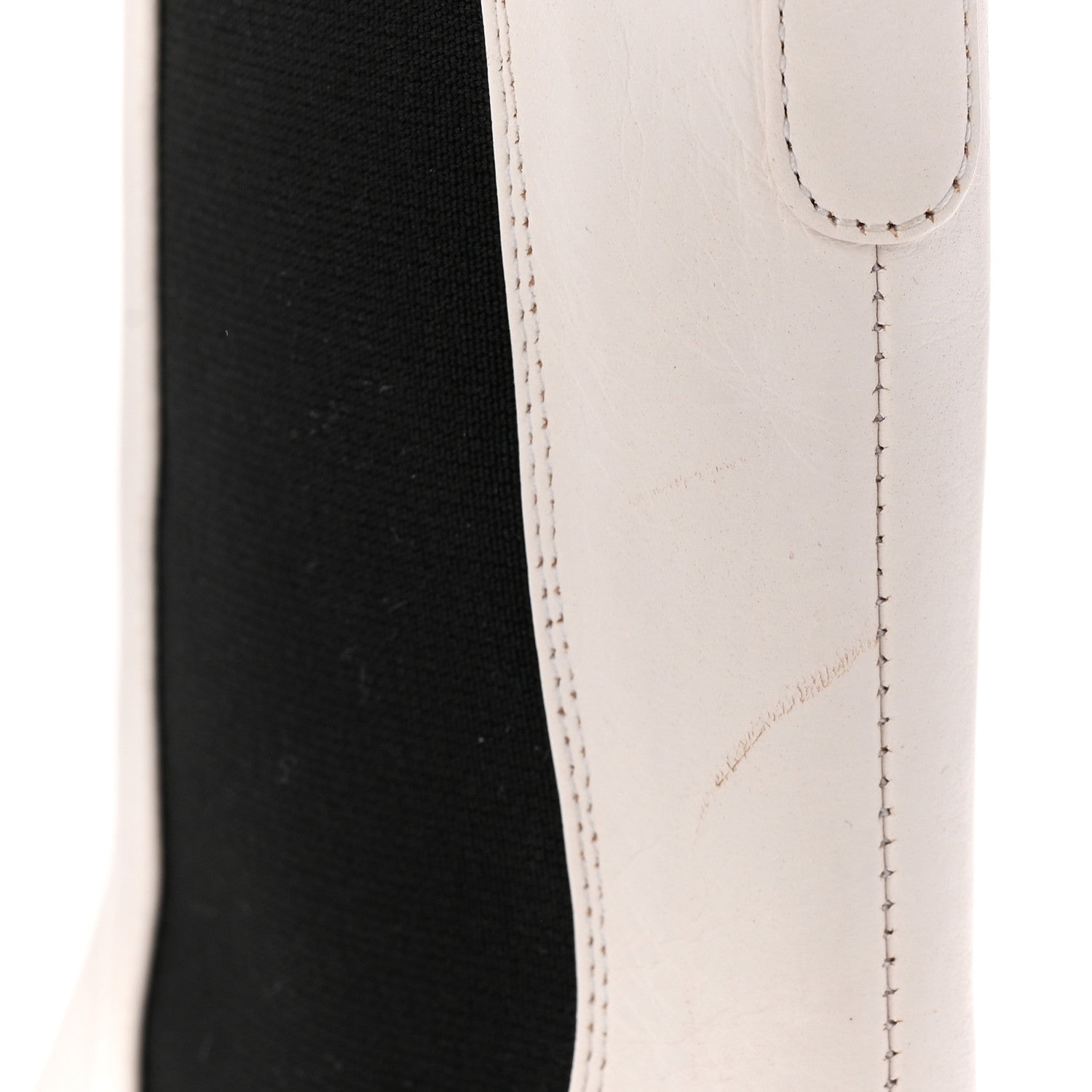 Chanel Patent Calfskin Cap Toe CC Ankle Boots 37.5 White Black 10 of 10