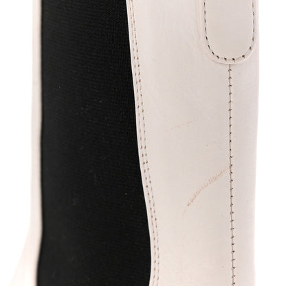 Chanel Patent Calfskin Cap Toe CC Ankle Boots 37.5 White Black 10 of 10