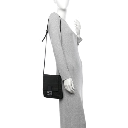 Fendi Zucchino Tube Messenger Bag Black 2 of 13
