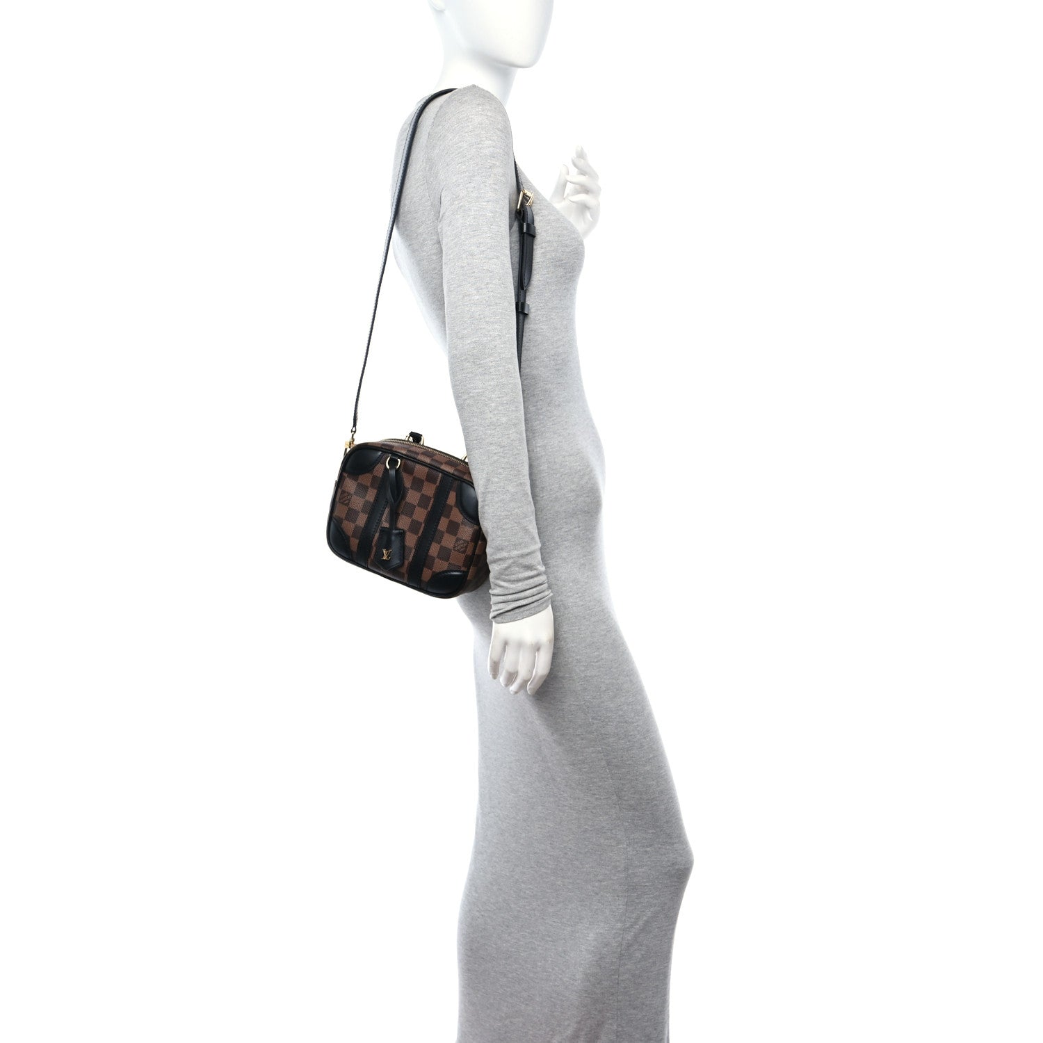 Louis Vuitton Damier Ebene Valisette Souple BB Black 2 of 10