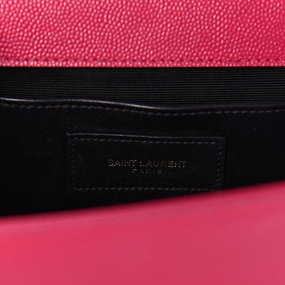 Saint Laurent Grain De Poudre Medium Monogram Kate Satchel Lipstick Fuchsia 6 of 10