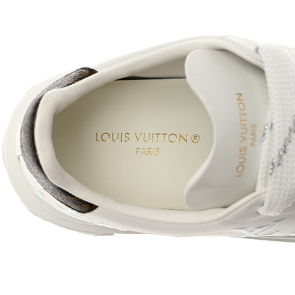 Louis Vuitton Calfskin Monogram Debossed Time Out Sneakers 36 White Silver 8 of 10