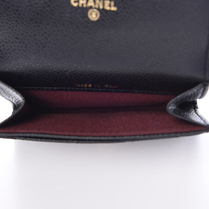 Chanel Caviar Quilted Flap Card Holder Black 5 of 9