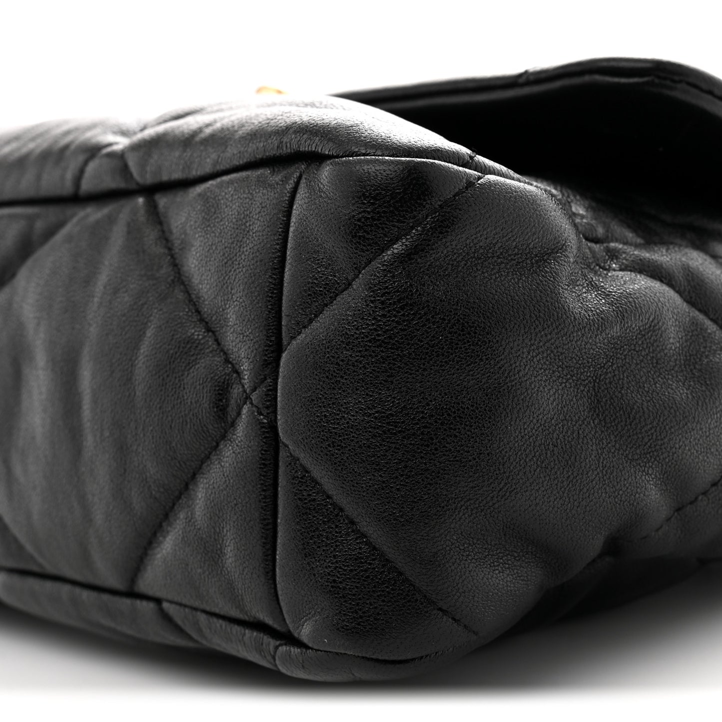 Goatskin Quilted Large Chanel 19 Flap Black