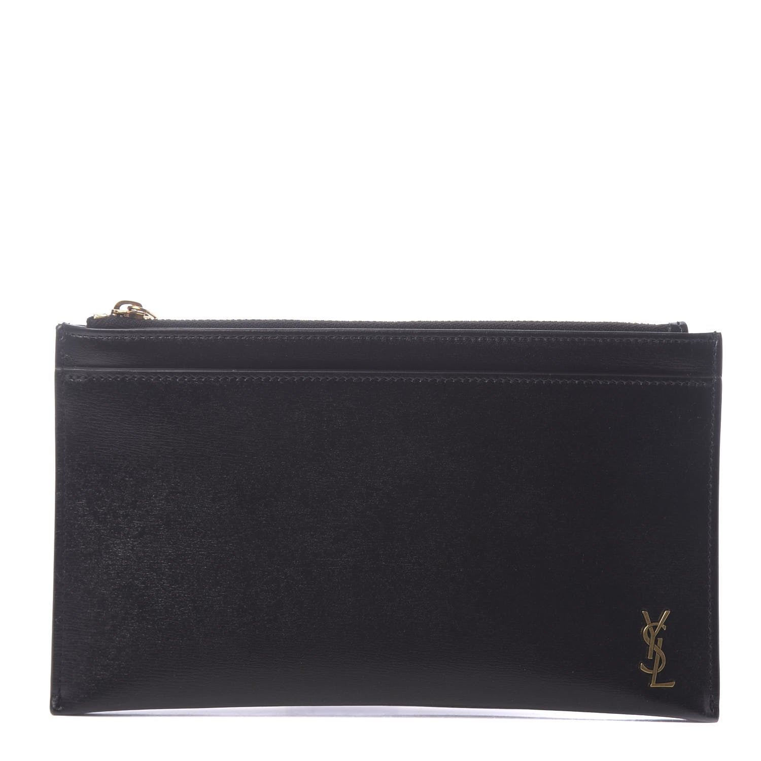 Saint Laurent Smooth Calfskin Monogram Bill Pouch Black 1 of 8