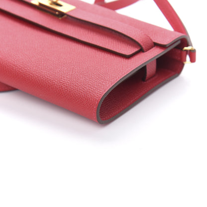 Hermes Epsom Kelly Wallet To Go Rouge Casaque 8 of 10