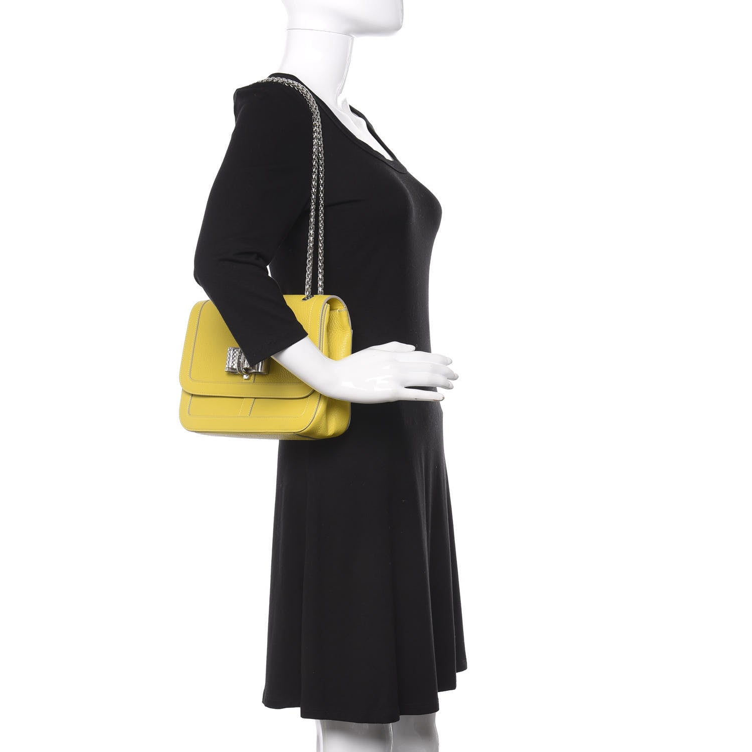 Christian Louboutin Calfskin Small Sweet Charity Shoulder Bag Mimosa 2 of 11