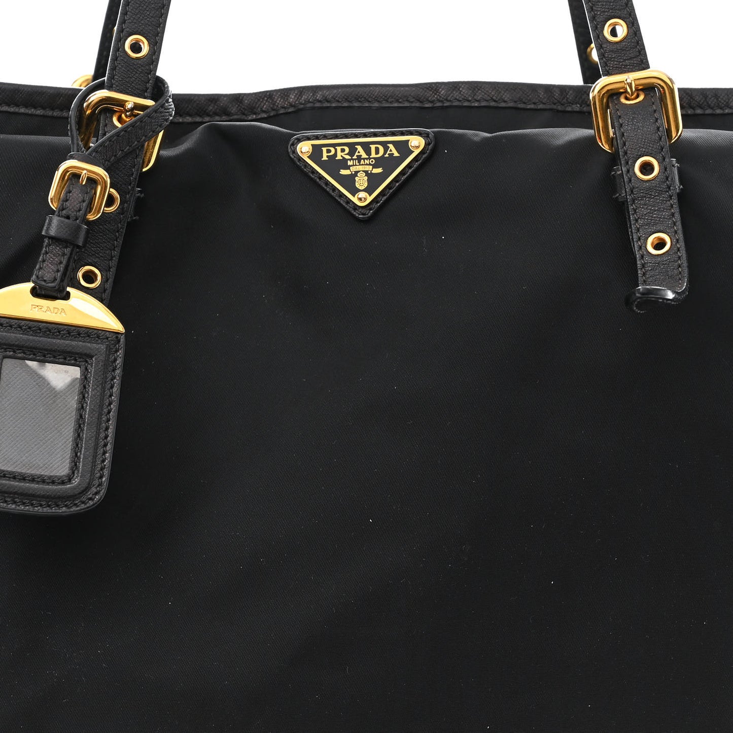 Saffiano Tessuto Nylon Tote Black