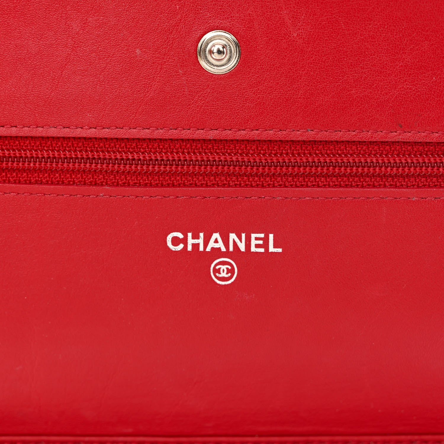 Chanel Caviar Sevruga Wallet on Chain WOC Red 6 of 13