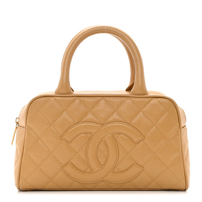 Chanel Caviar Quilted Small Bowler Beige 1 of 10