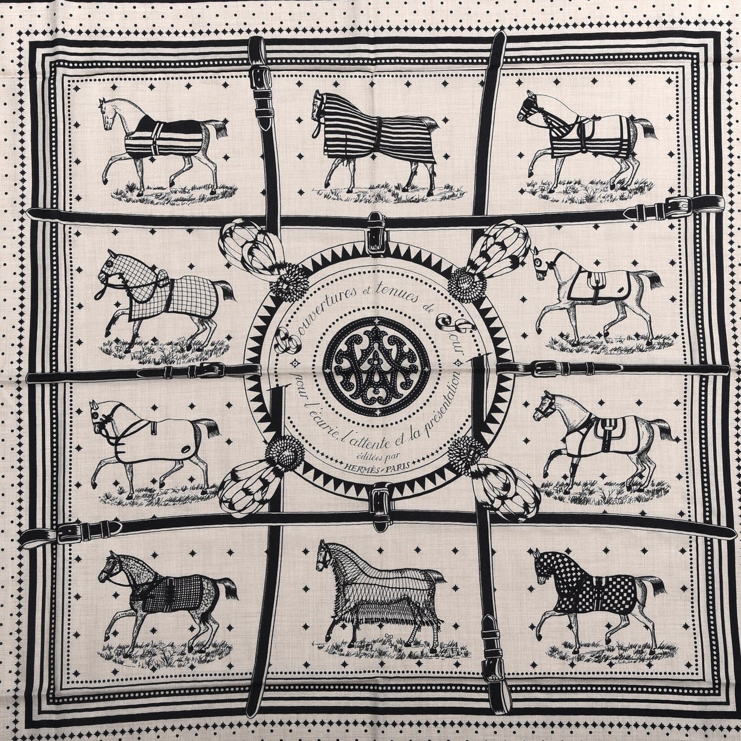 Silk Cashmere Couvertures Et Tenues de Jour Bandana Shawl 140 Natural Black