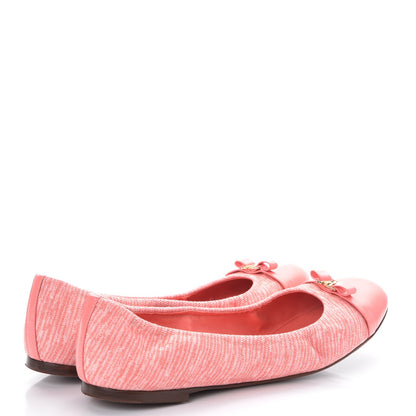 Louis Vuitton Canvas Elba Ballerina Flats 41 Corail 4 of 10