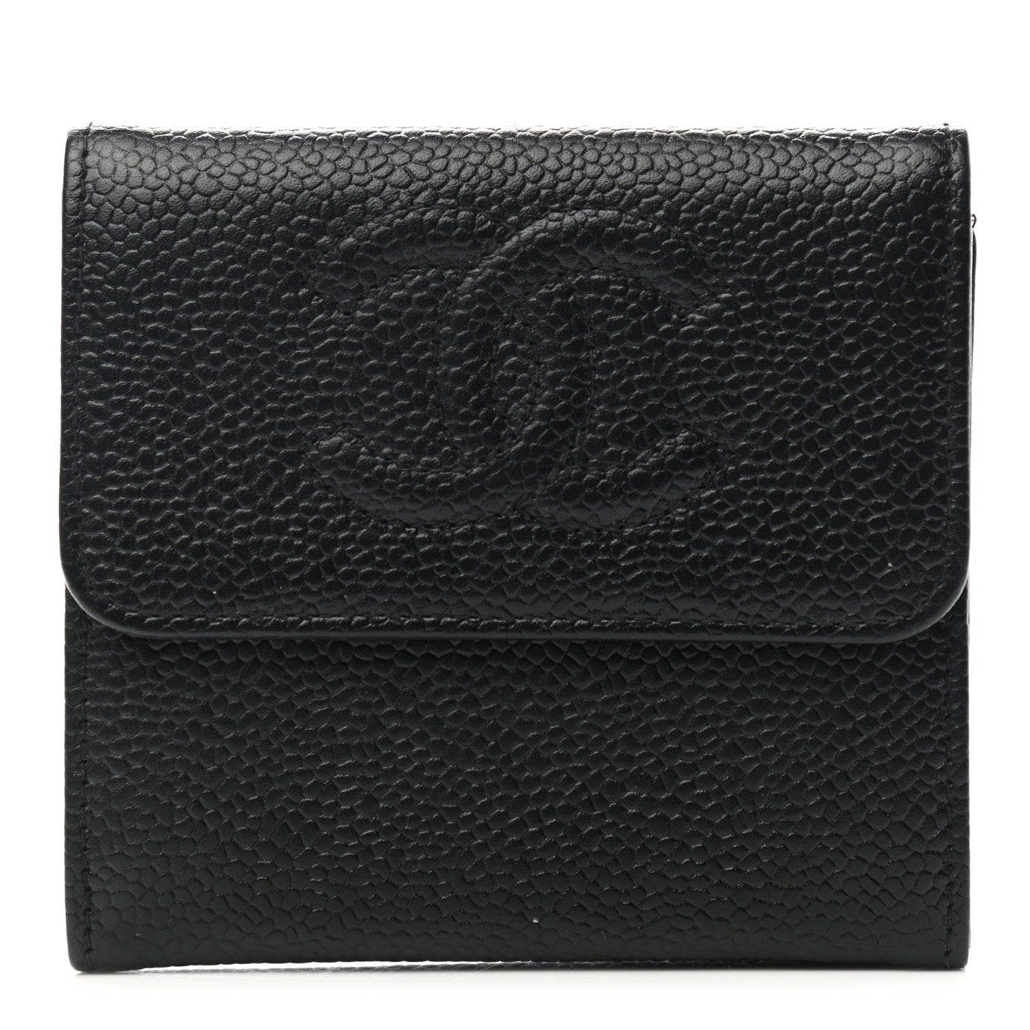 Chanel Caviar Timeless CC Compact Flap Wallet Black 1 of 9