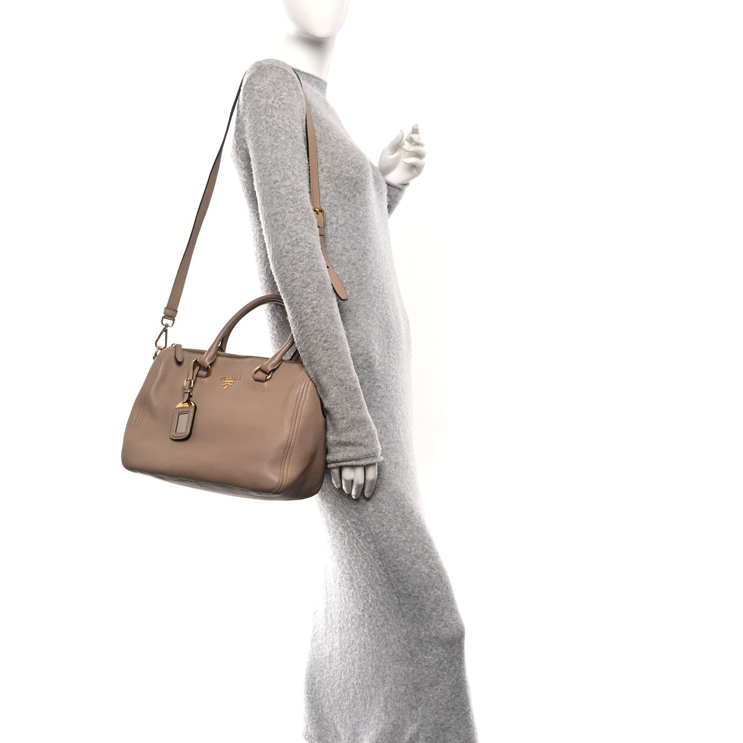Prada Vitello Phenix Shoulder Bag Cammeo 2 of 9