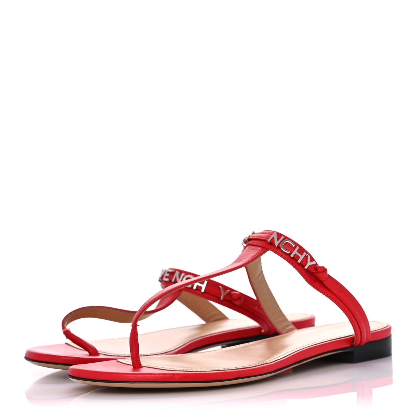 Calfksin Elba Thong Sandals 38.5 Red