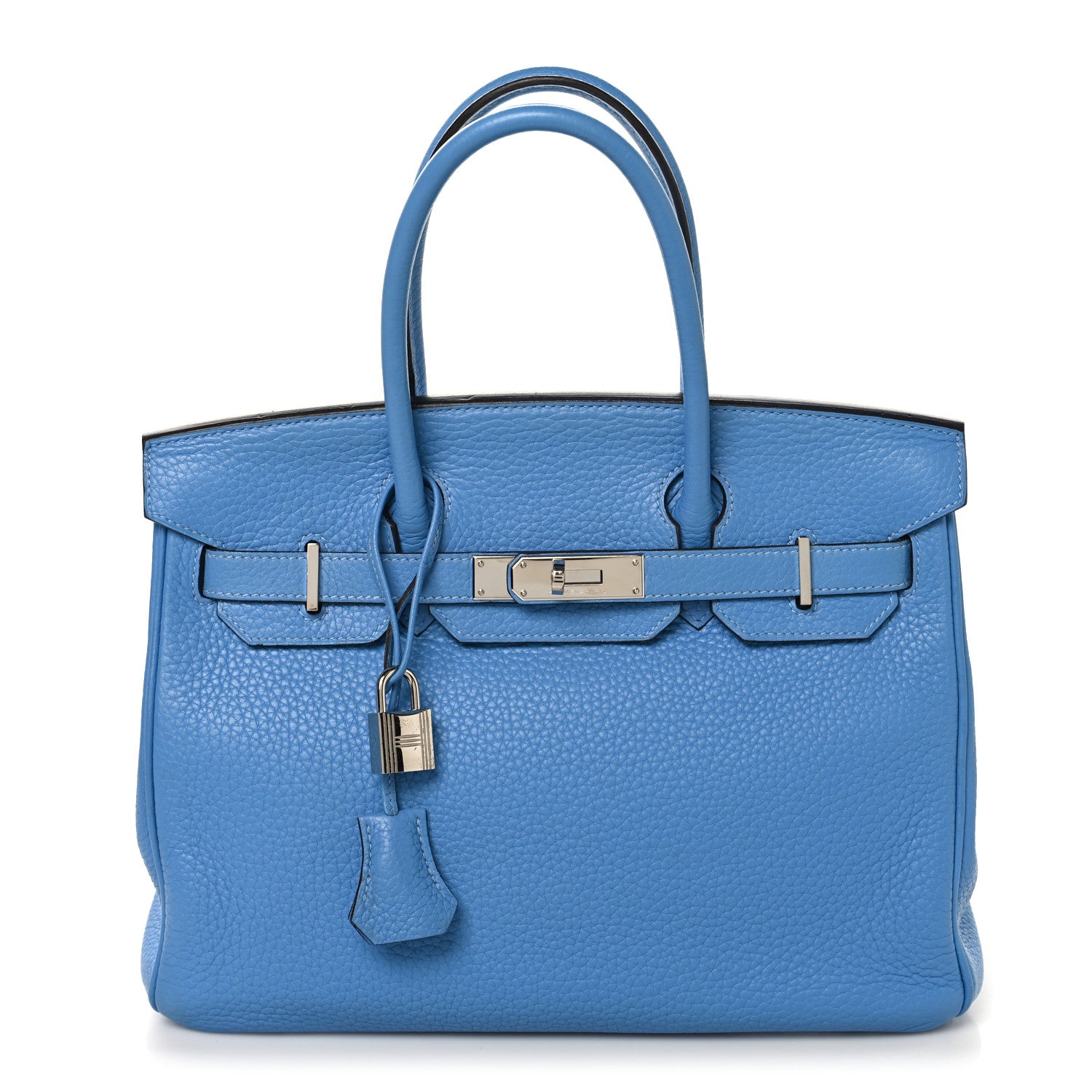Hermes Taurillon Clemence Birkin 30 Bleu Paradis 1 of 13