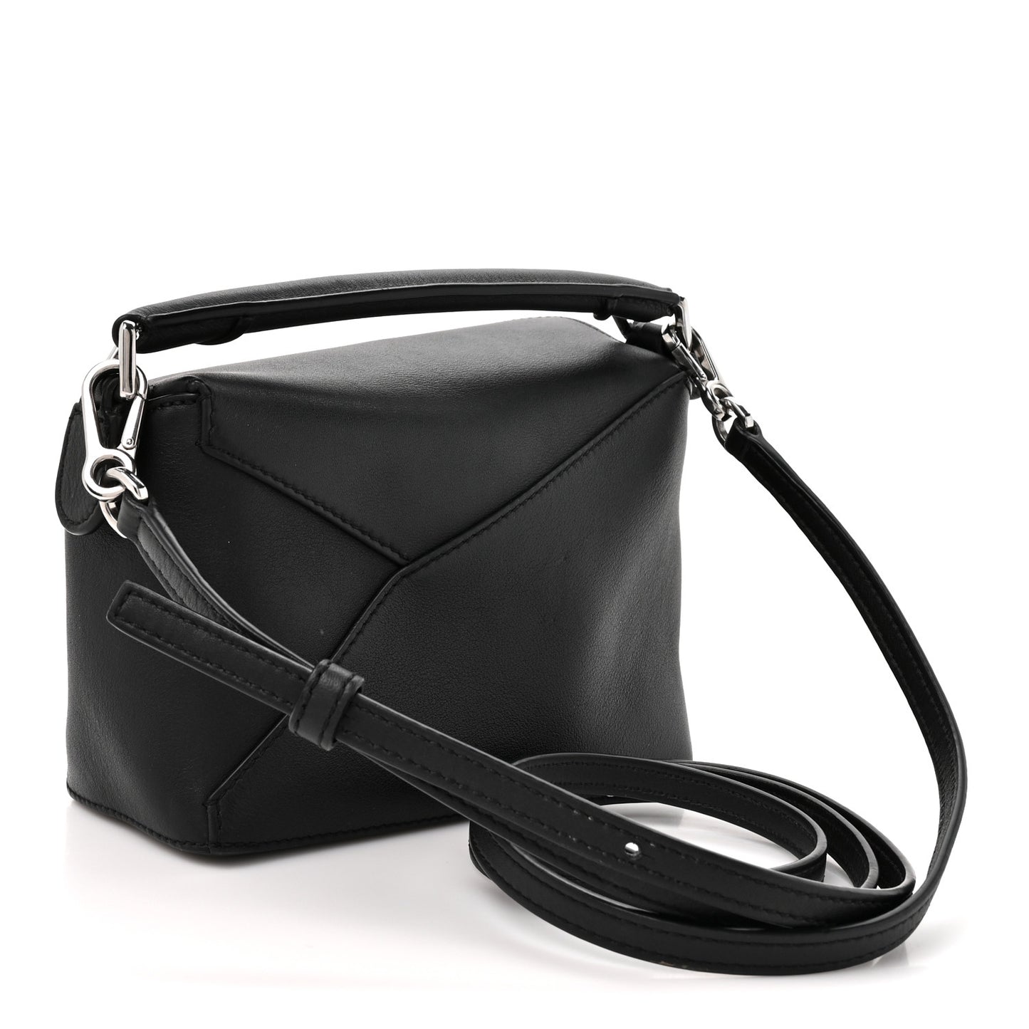 Calfskin Mini Puzzle Bag Black