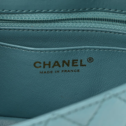 Chanel Aged Calfskin Quilted 2.55 Reissue Mini Flap Blue 6 of 11