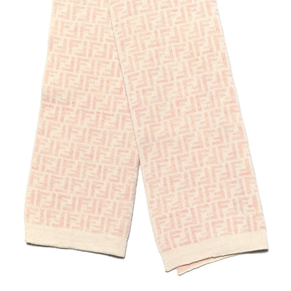 Fendi Wool Cashmere FF Scarf Pink 2 of 3