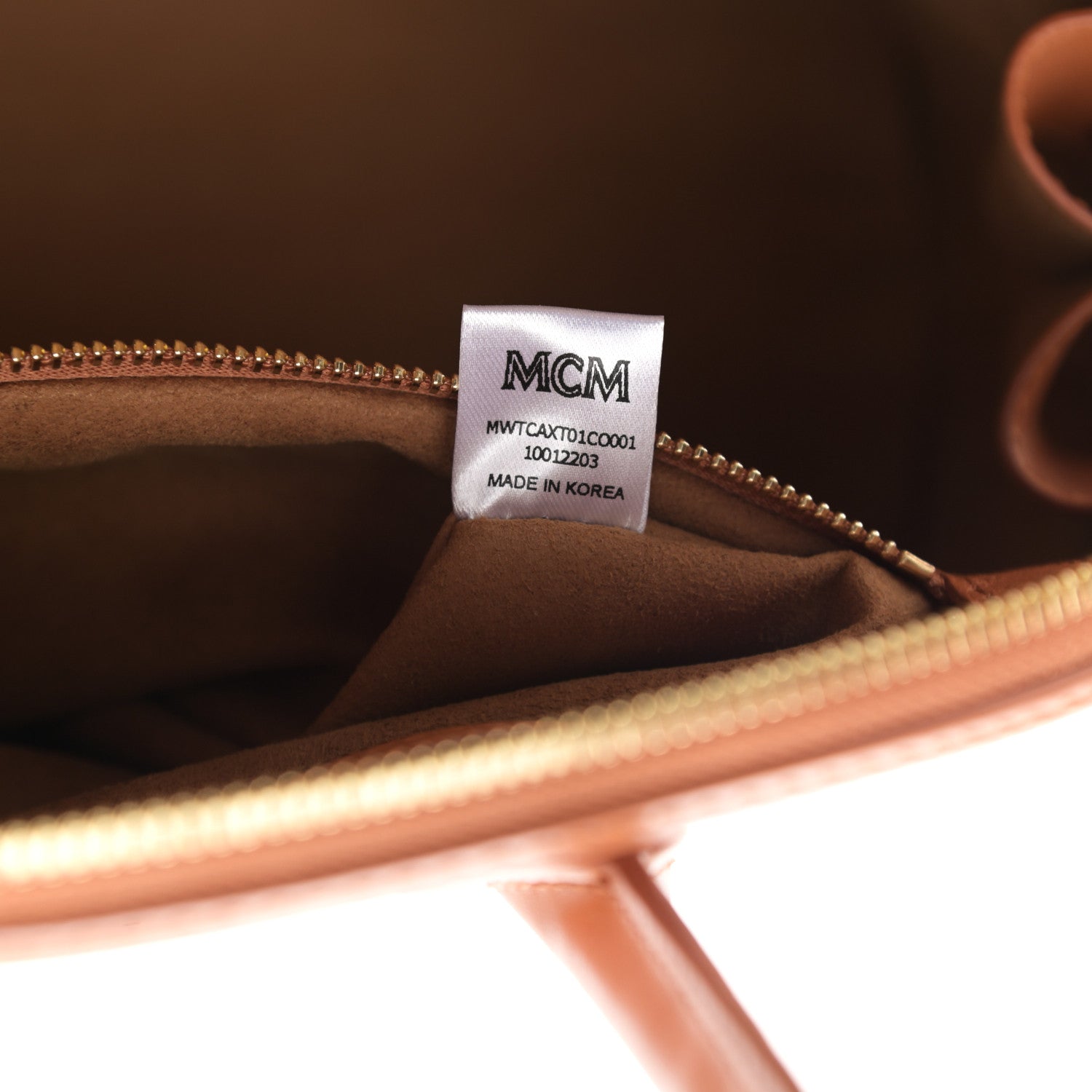 MCM Visetos Tracy Large Tote Cognac 7 of 10