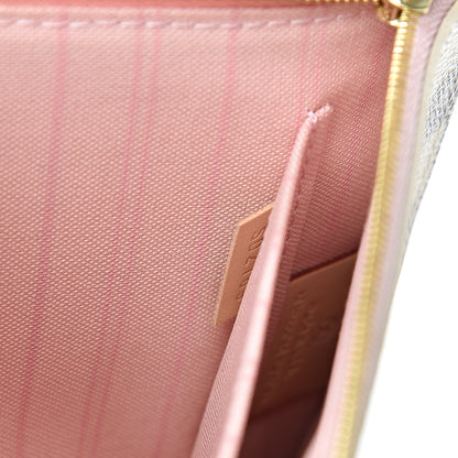 Louis Vuitton Damier Azur Neverfull MM GM Pochette Rose Ballerine 7 of 10