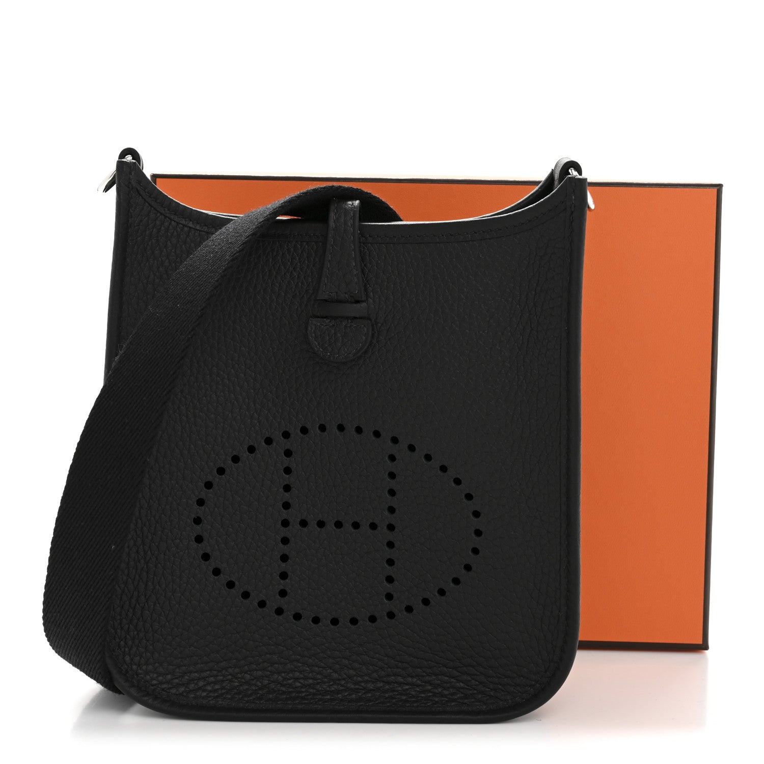 Hermes Taurillon Clemence Evelyne TPM Black 11 of 11
