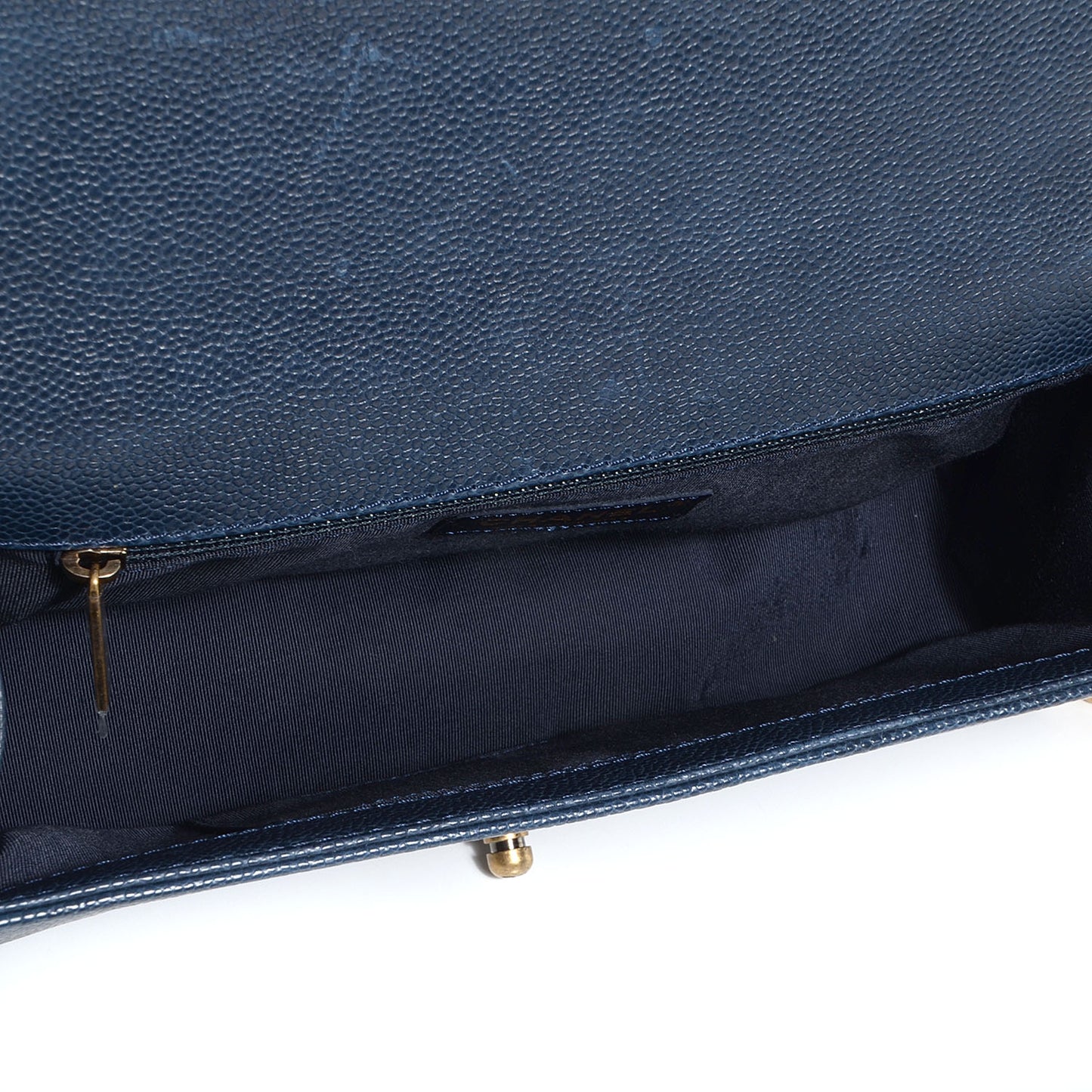 Caviar Quilted New Medium Boy Flap Dark Navy Blue